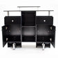Image showing from behind the SSW DP-3313 reception desk with drawers and cabinet doors open.