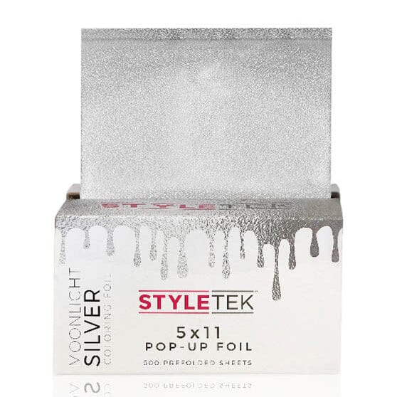 Main image of the embossed StyleTek Moonlight Silver Pop Up Foil Sheets.