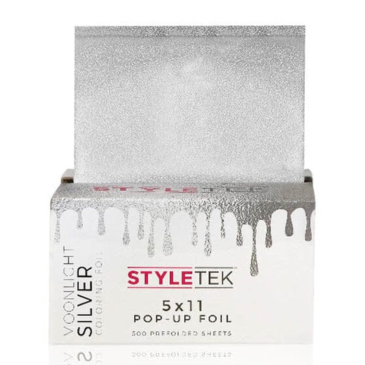 Main image of the embossed StyleTek Moonlight Silver Pop Up Foil Sheets.